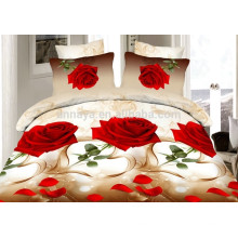 3D romántica Rosa Roja diseño barato cama sábana y juegos de sábanas